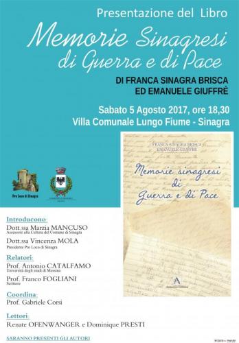 Memorie Sinagresi Di Guerra E Di Pace - Sinagra