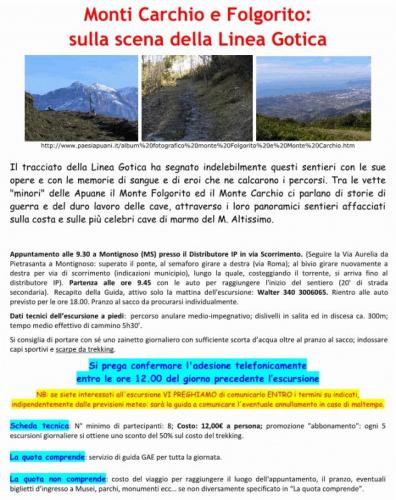 Monti Folgorito E Carchio - Montignoso