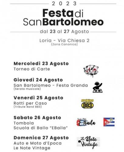 Sagra San Bartolomeo Loria - Loria