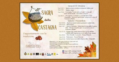 Sagra Della Castagna Di Savelli - Savelli