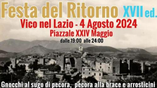 Festa Del Ritorno Sagra Degli Gnocchi Al Sugo Di Pecora  - Vico Nel Lazio