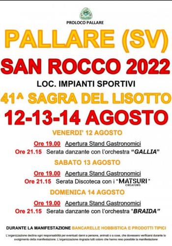 Festeggiamenti San Rocco A Pallare - Pallare