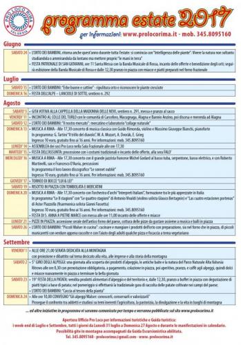 Eventi A Rima San Giuseppe - Alto Sermenza
