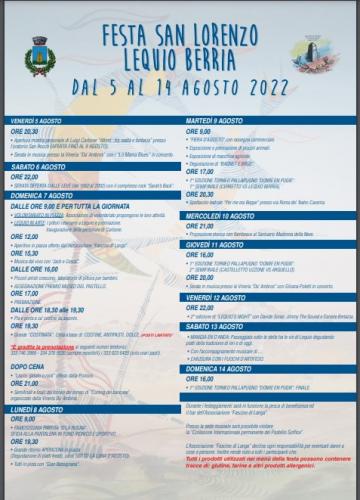 Festa Patronale Di San Lorenzo A Lequio Berria - Lequio Berria