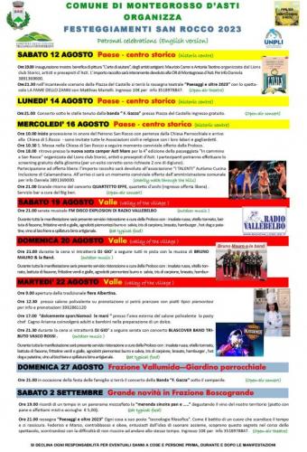 Festa Patronale San Rocco - Montegrosso D'asti