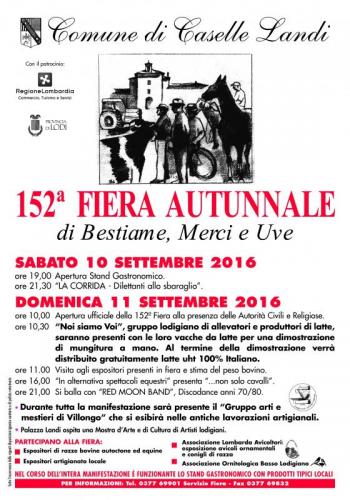 Fiera Autunnale Di Merci, Uve E Bestiame - Caselle Landi