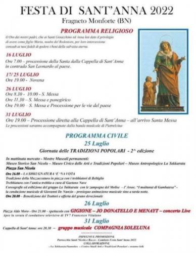 Fragneto Monforte Festeggia S. Anna - Fragneto Monforte