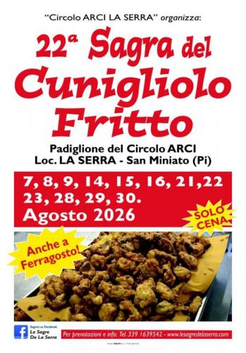 Sagra Del Cunigliolo Fritto A La Serra Di San Miniato - San Miniato