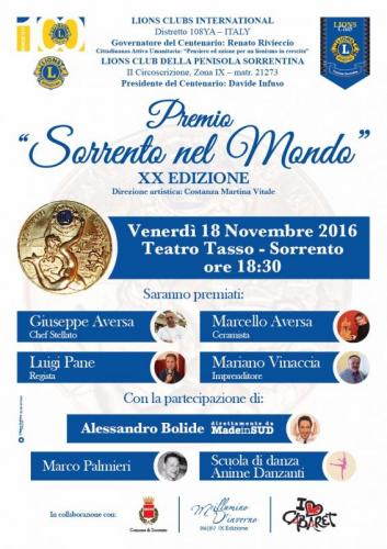 Premio Sorrento Nel Mondo - Sorrento