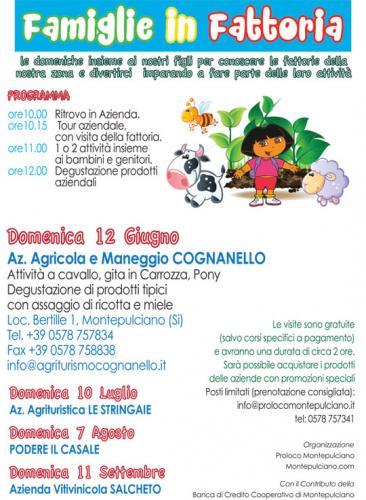 Famiglie In Fattoria - Montepulciano