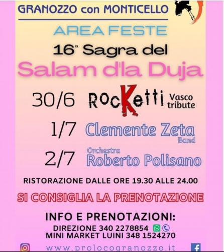 Sagra Salam Dla Duja A Granozzo Con Monticello - Granozzo Con Monticello