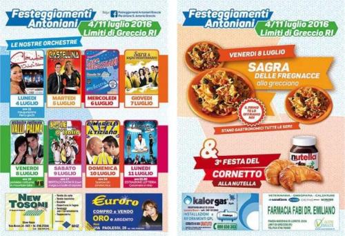 Festa In Onore Di S. Antonio Di Padova - Greccio