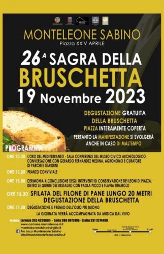 Sagra Della Bruschetta A Monteleone Sabino - Monteleone Sabino
