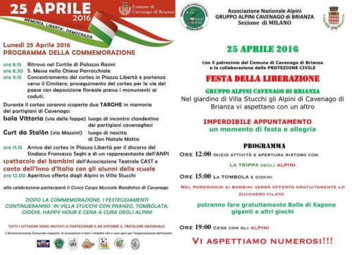 Anniversario Della Liberazione - Cavenago Di Brianza