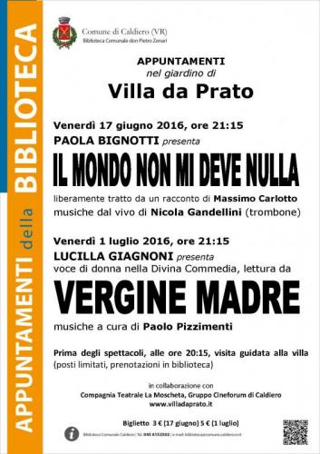 Il Mondo Non Mi Deve Nulla - Caldiero