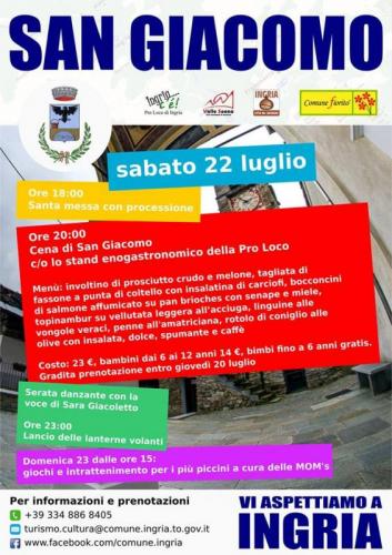 Festa Patronale Di San Giacomo - Ingria