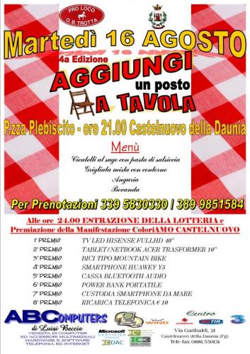 Aggiungi Un Posto A Tavola - Castelnuovo Della Daunia