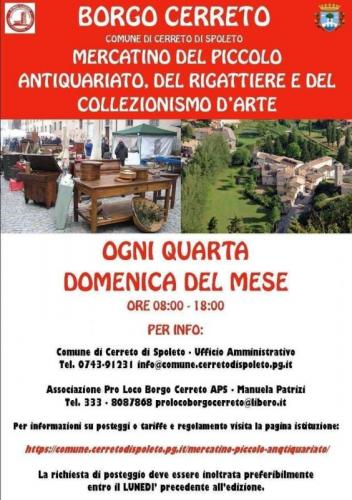Mercatino Antiquariato A Borgo Cerreto - Cerreto Di Spoleto