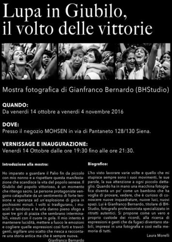 Personale Di Gianfranco Bernardo - Siena