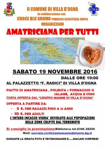 Amatriciana Per Tutti - Villa D'ogna