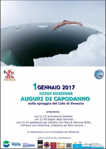 Auguri Di Capodanno Sulla Spiaggia Del Lido Di Venezia - Venezia