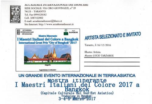 Lucio Tarzariol Da Castello Roganzuolo Espone A Bangkok - Roma