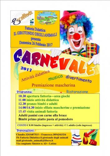 Carnevale Alla Fattoria Didattica Il Girotondo Degli Animali - Latina
