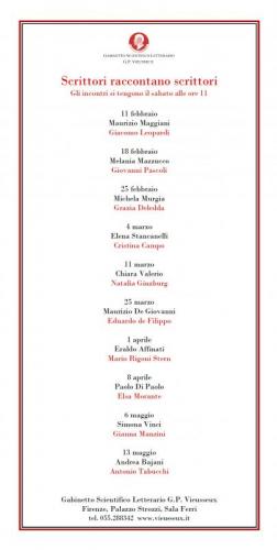 Scrittori Raccontano Scrittori - Firenze