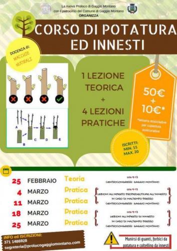 Corso Di Potatura Ed Innesti - Gaggio Montano