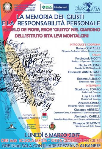 Giornata Europea Dei Giusti - Spezzano Albanese