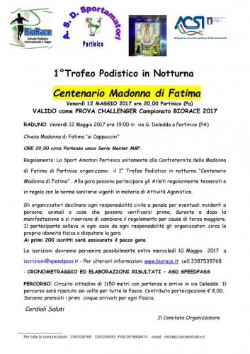 Trofeo Podistico In Notturna - Partinico