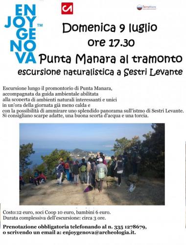 Punta Manara Al Tramonto - Sestri Levante