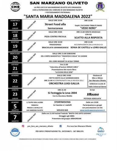 Festa Patronale Santa Maria Maddalena - San Marzano Oliveto