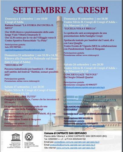 Eventi A Crespi D'adda - Capriate San Gervasio