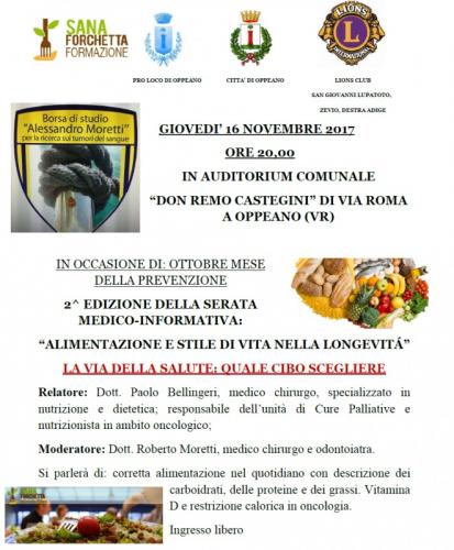 Alimentazione E Stile Di Vita Nella Longevità - Oppeano