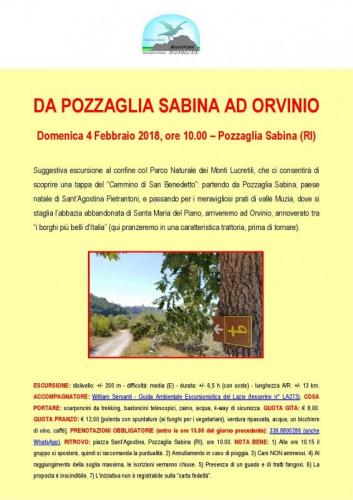 Da Pozzaglia Sabina Ad Orvinio - Pozzaglia Sabina