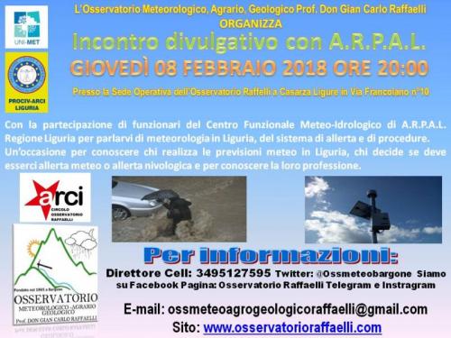 Incontro Divulgativo Con Arpal - Casarza Ligure