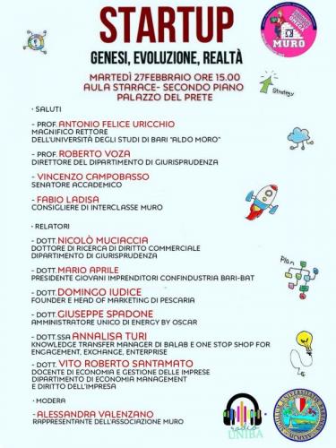 Startup - Genesi, Evoluzione, Realtà - Bari