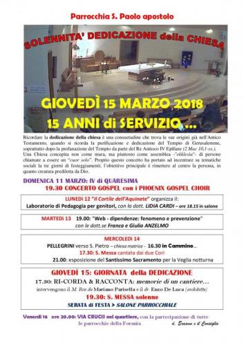 Solennità Dedicazione Della Chiesa - Fondi