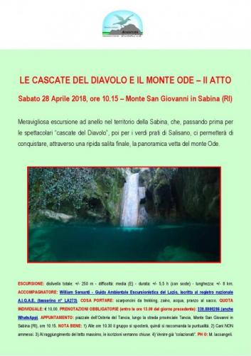 Le Cascate Del Diavolo E Il Monte Ode - Monte San Giovanni In Sabina