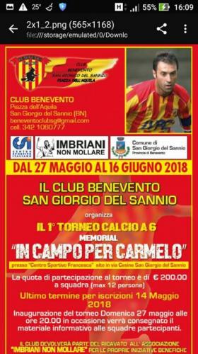 Memorial In Campo Per Carmelo - San Giorgio Del Sannio