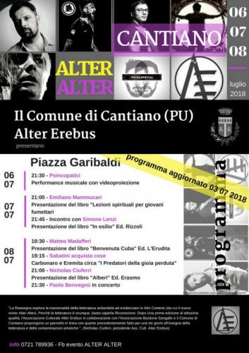 Alter Alter, Rassegna Della Letteratura Trasversale - Cantiano