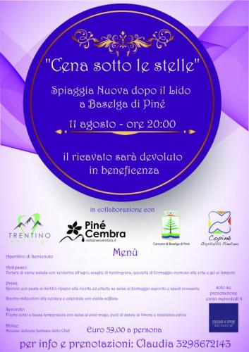 Cena Sotto Le Stelle A Baselga Di Pinè - Baselga Di Pinè