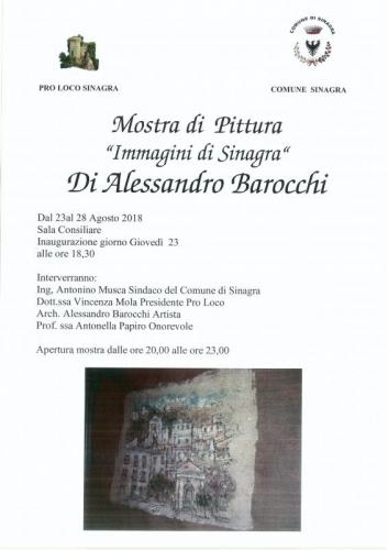 Mostra Di Pittura Di Alessandro Barocchi A Sinagra - Sinagra