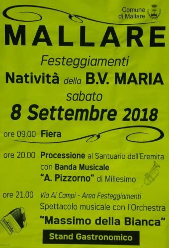 Festa Della Natività Della Beata Vergine Maria A Mallare - Mallare