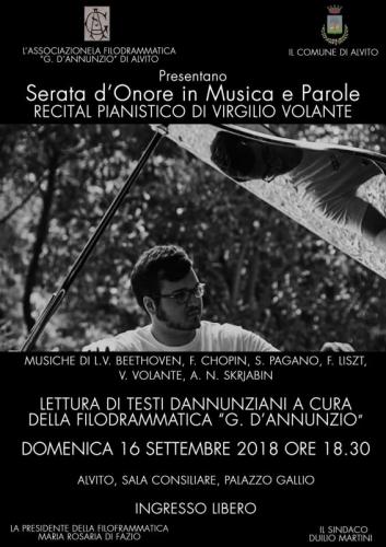 Recital Pianistico Di Virgilio Volante A Alvito - Alvito