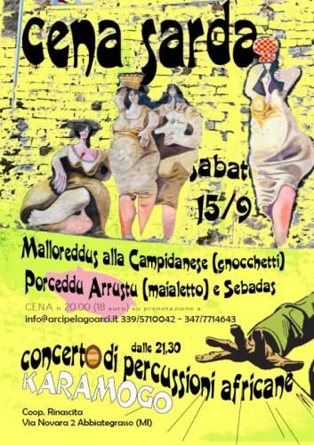 Cena Sarda E Percussioni Live A Abbiategrasso - Abbiategrasso