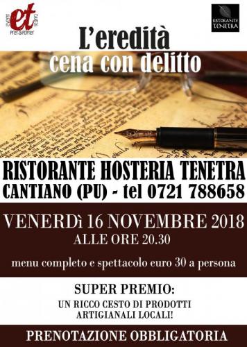 Cena Con Delitto A Cantiano - Cantiano