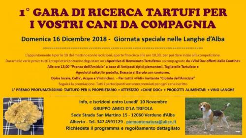 Gara Di Ricerca Tartufi Per Cani Da Compagnia A Verduno - Verduno