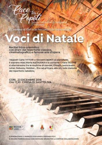 Recital Voci Di Natale A Cori - Cori